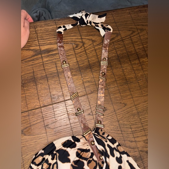 Cache Leopard Print Halter Top | Y2K Clubwear | Small - Picture 10 of 10